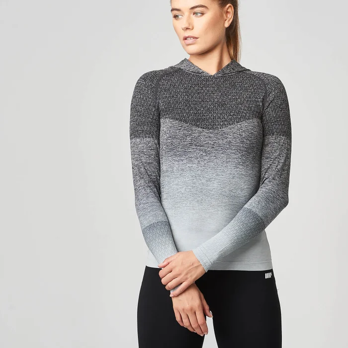 Bezszwowa Bluza Ombre z kapturem