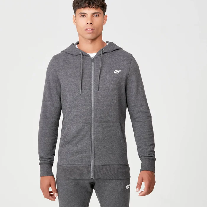Myprotein Tru-Fit Full Zip Hoodie - Charcoal Marl