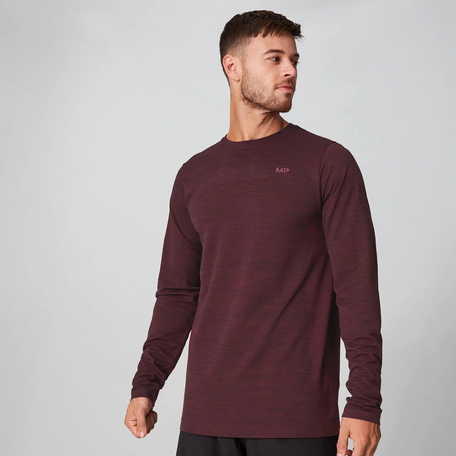 Dziana Koszulka z Długim Rękawem Aero - Oxblood Marl - XS Obraz 1