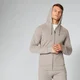 Bluza z Kapturem Zapinana na Zamek z Kolekcji Form - Kremowa