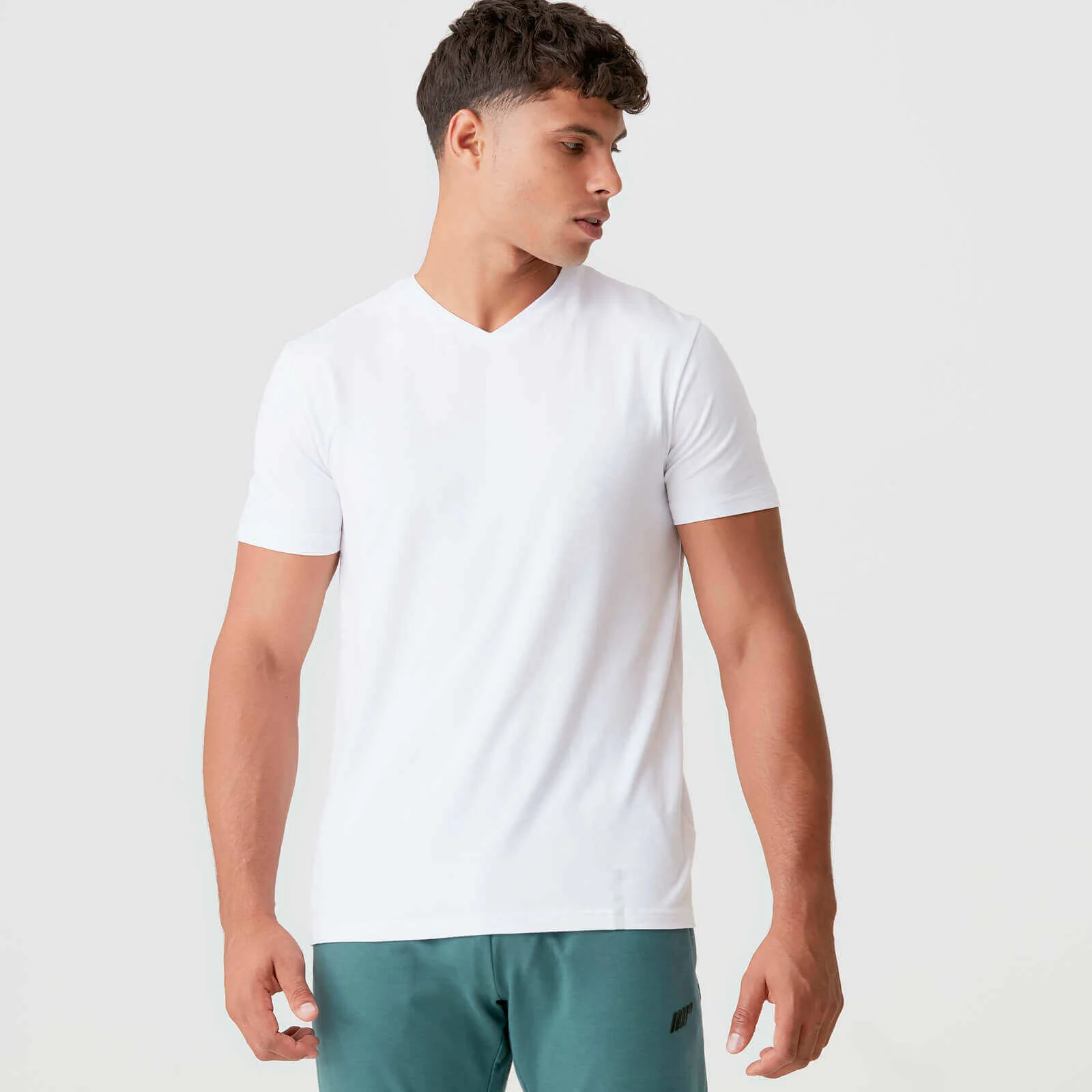 MP Men's Luxe Classic V-Neck T-Shirt - White - XS Obraz 1