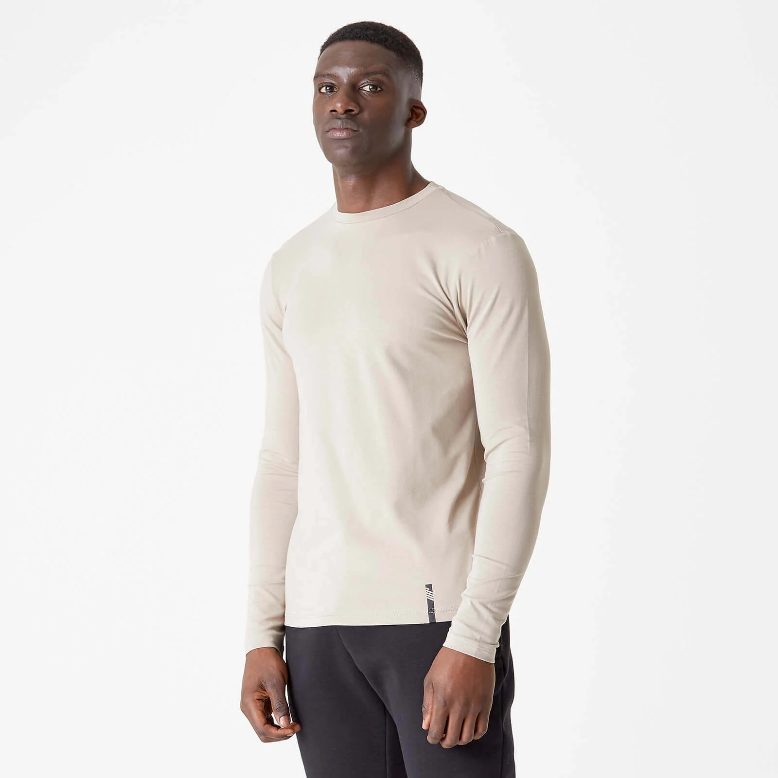 Myprotein Luxe Classic Long Sleeve Crew - Taupe - XS Obraz 1