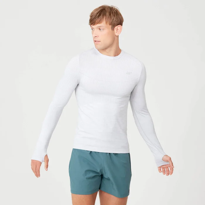 MP Men's Sculpt Seamless Long Sleeve T-Shirt - Silver