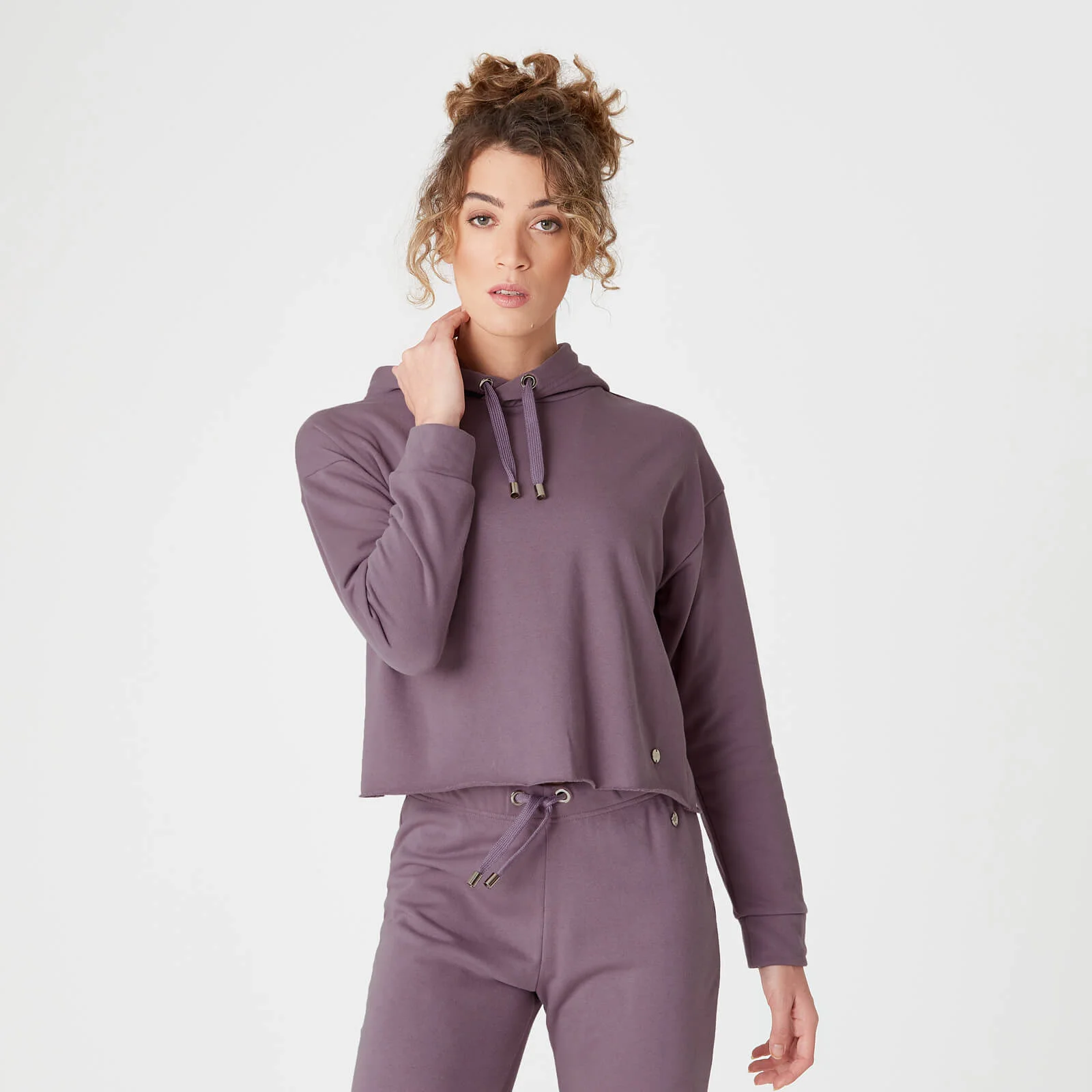 Bluza Lounge z Kapturem z Kolekcji Luxe - Fiołkowa - XS Obraz 1