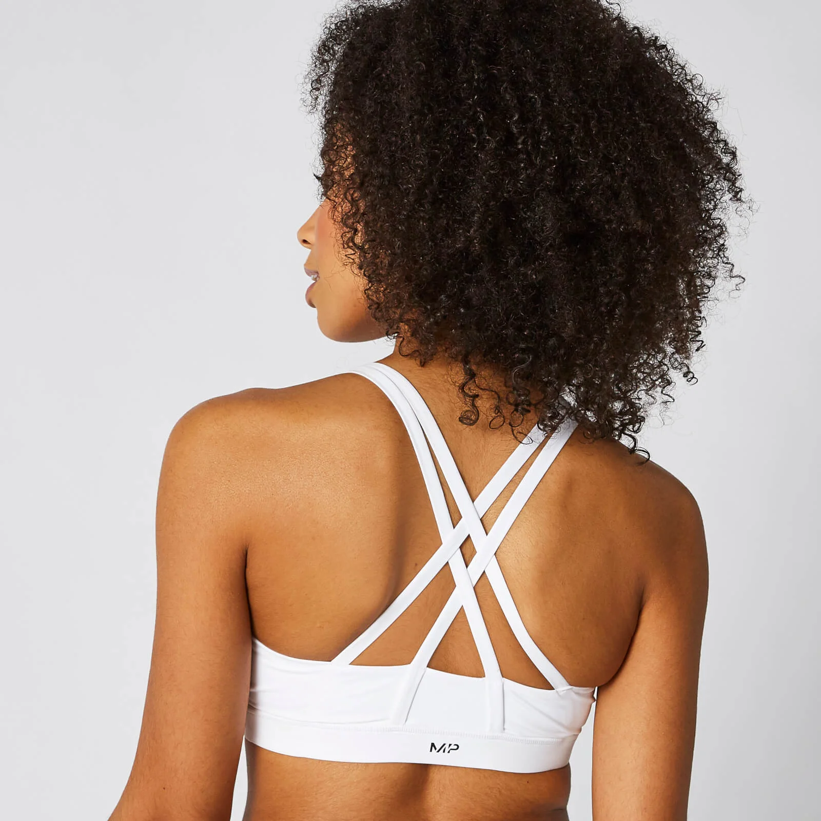 MP Women's Essentials Training Sports Bra - White - XS Obraz 1