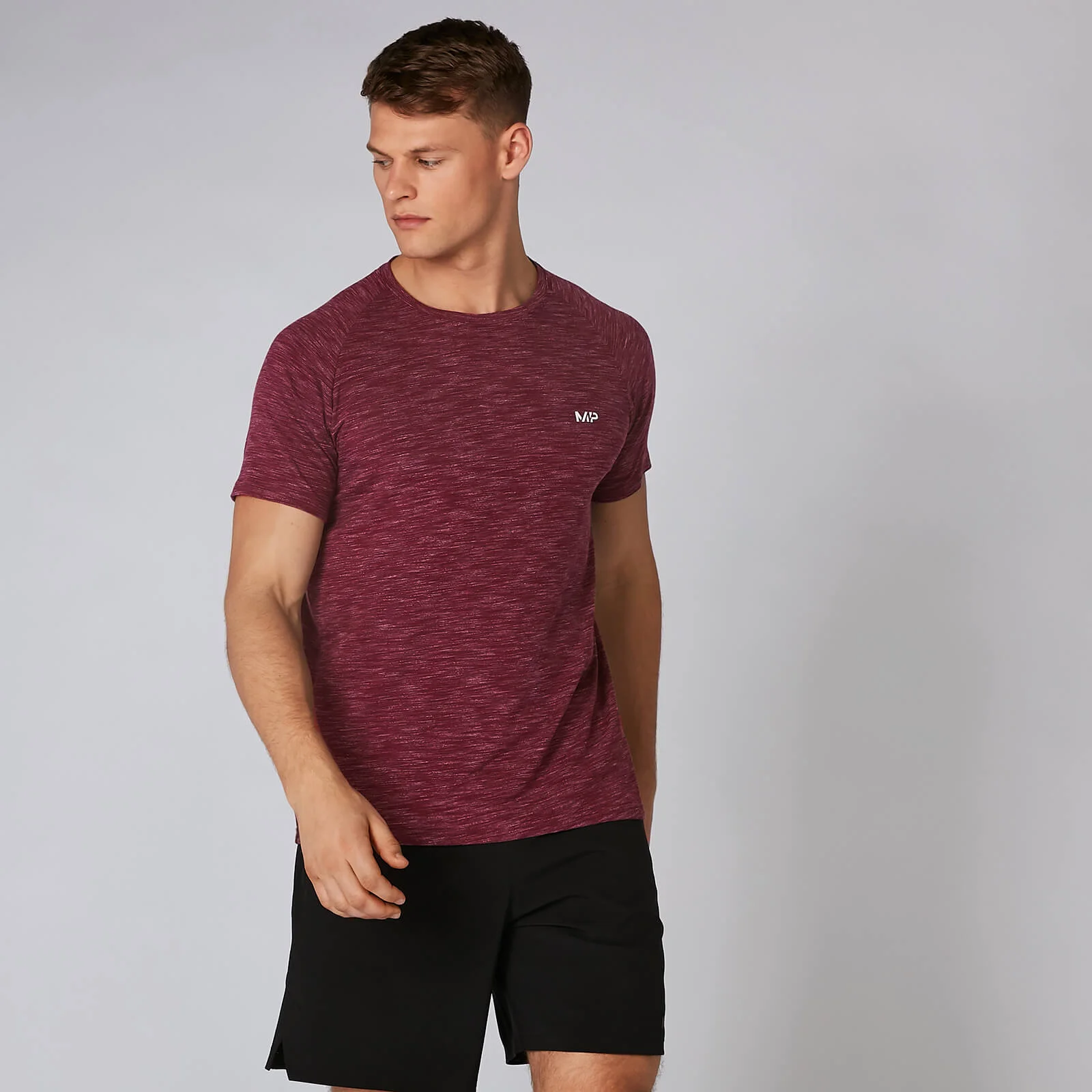 MP Men's Performance T-Shirt - Burgundy Marl - XS Obraz 1