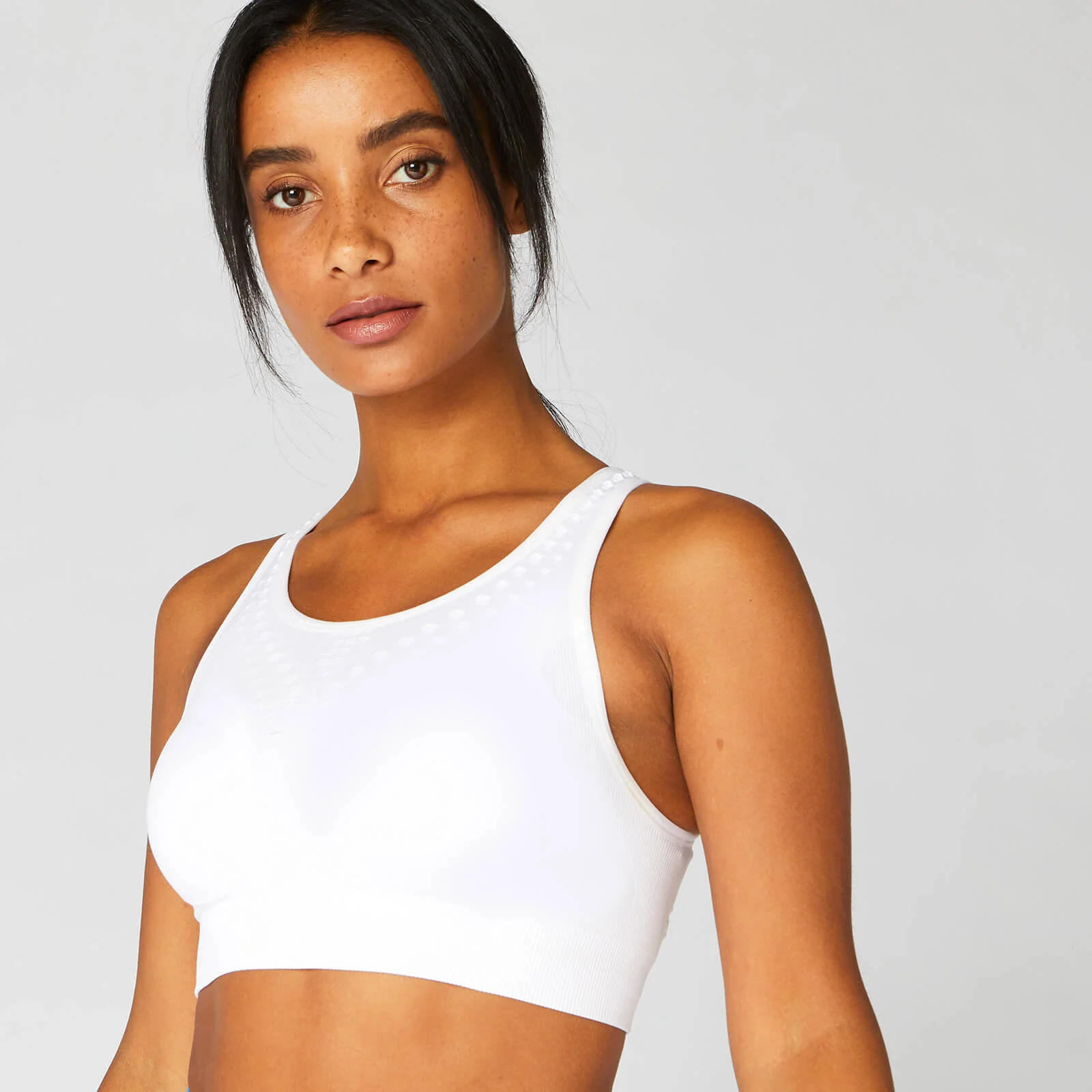 Bezszwowy Stanik Sportowy Shape Ultra — Biały - XS Obraz 1