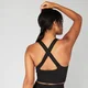 Damski sportowy stanik bezszwowy ze skrzyżowanymi ramiączkami Ultra Shape MP – czarny