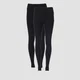 Legginsy z Kolekcji Power Klasyczne & z Siateczką (2 Pack) - Czarne/Czarne
