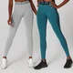 Legginsy Curve (2-Pak - Srebrne/Czarne)