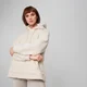 Bluza z Kapturem Sherpa - Kremowa