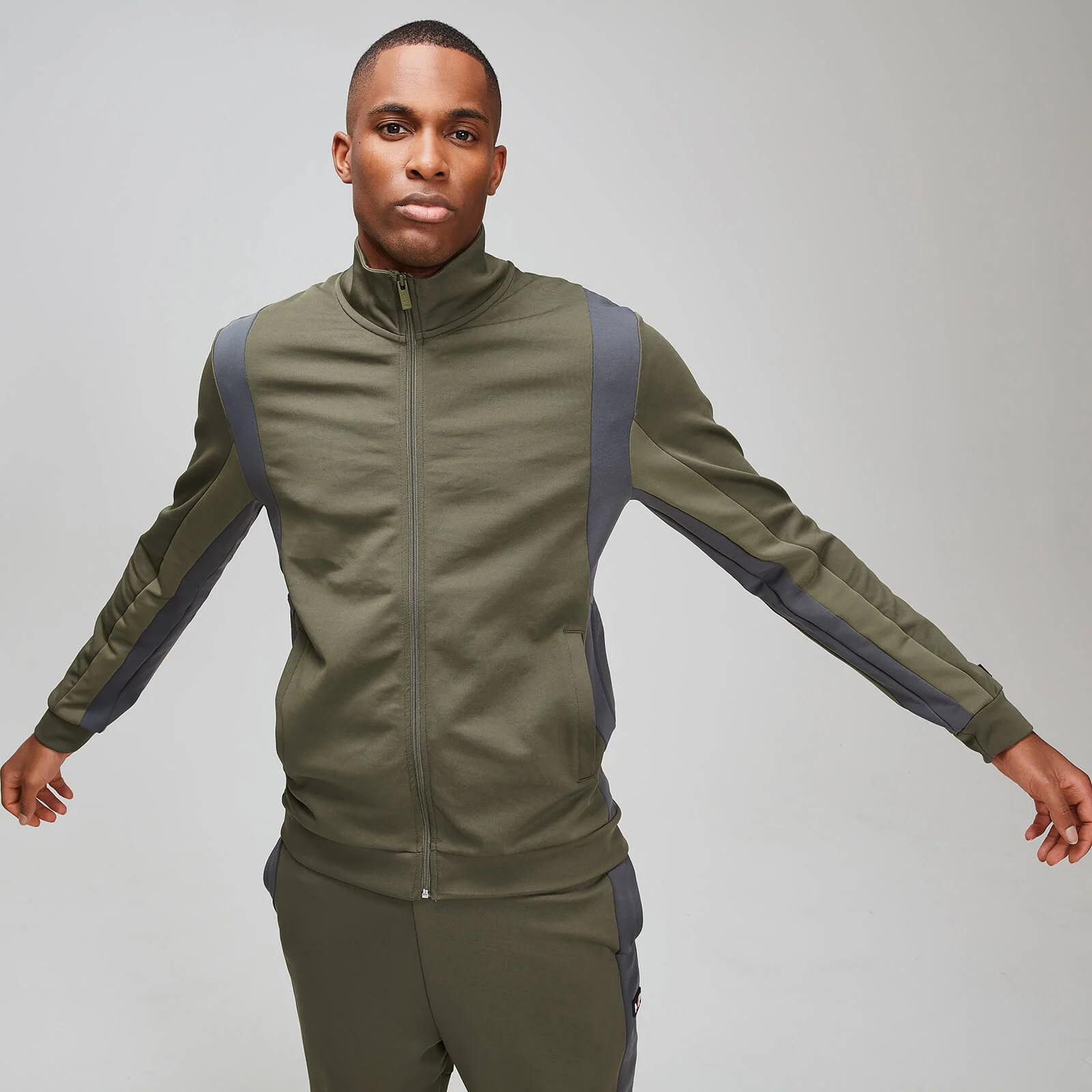 Męska Kurtka Track Jacket Colourblock - Birch - XS Obraz 1