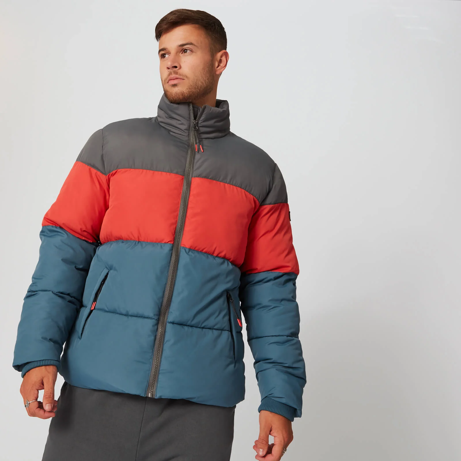 MP Men's Colour Block Puffer Jacket - Diesel - XS Obraz 1