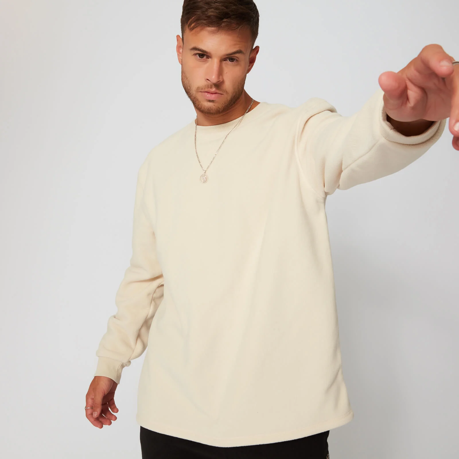 MP Men's Keep Warm Crew - Ecru - XS Obraz 1