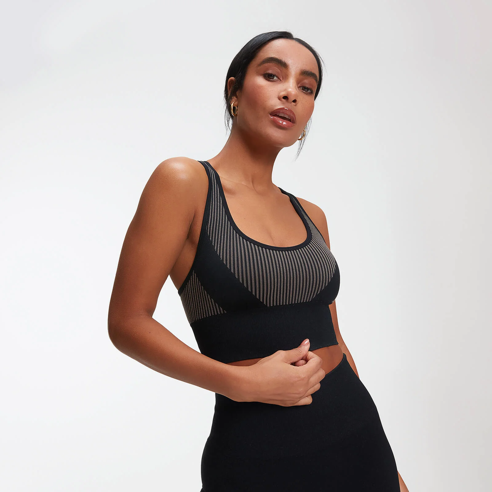 MP Women's Impact Seamless Sports Bra - Black - XS Obraz 1