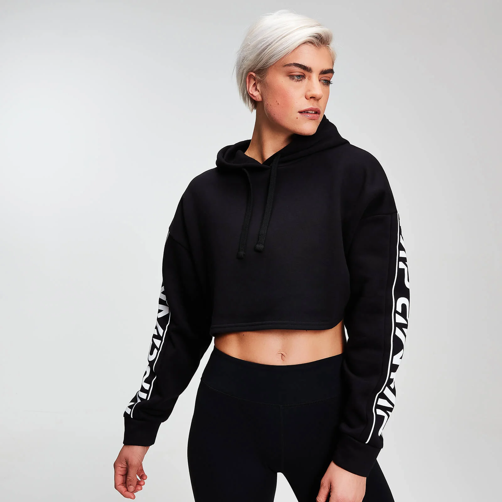 Krótka Bluza z Kapturem Logo z Kolekcji Rest Day - Czarna - XS Obraz 1