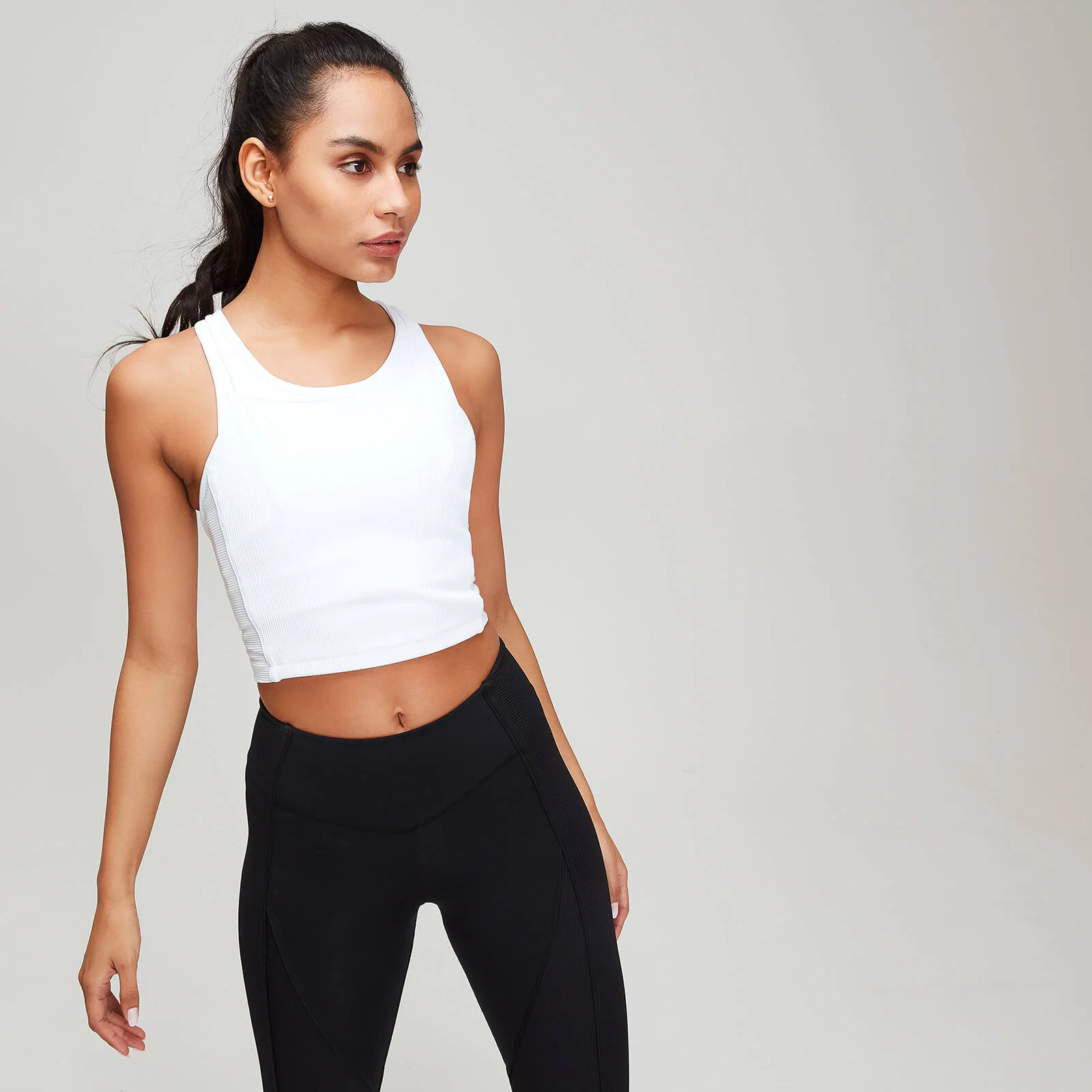 MP Textured Training Women's Vest - White - XS Obraz 1