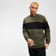 Bluza w Paski z Kolekcji Rest Day - Zieleń Wojskowa