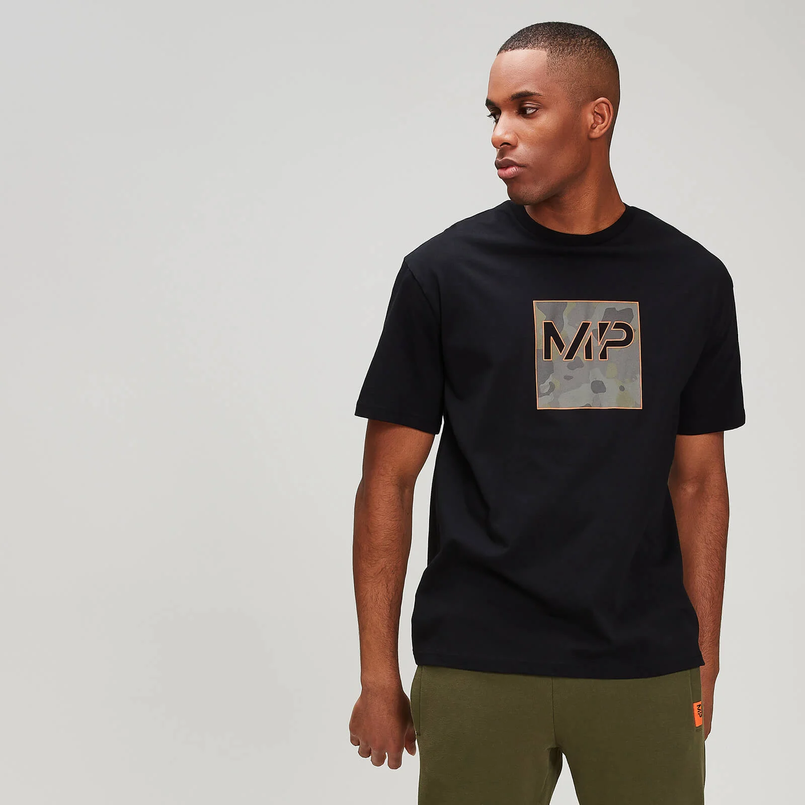MP Men's Rest Day Camo Square T-Shirt - Black - XS Obraz 1