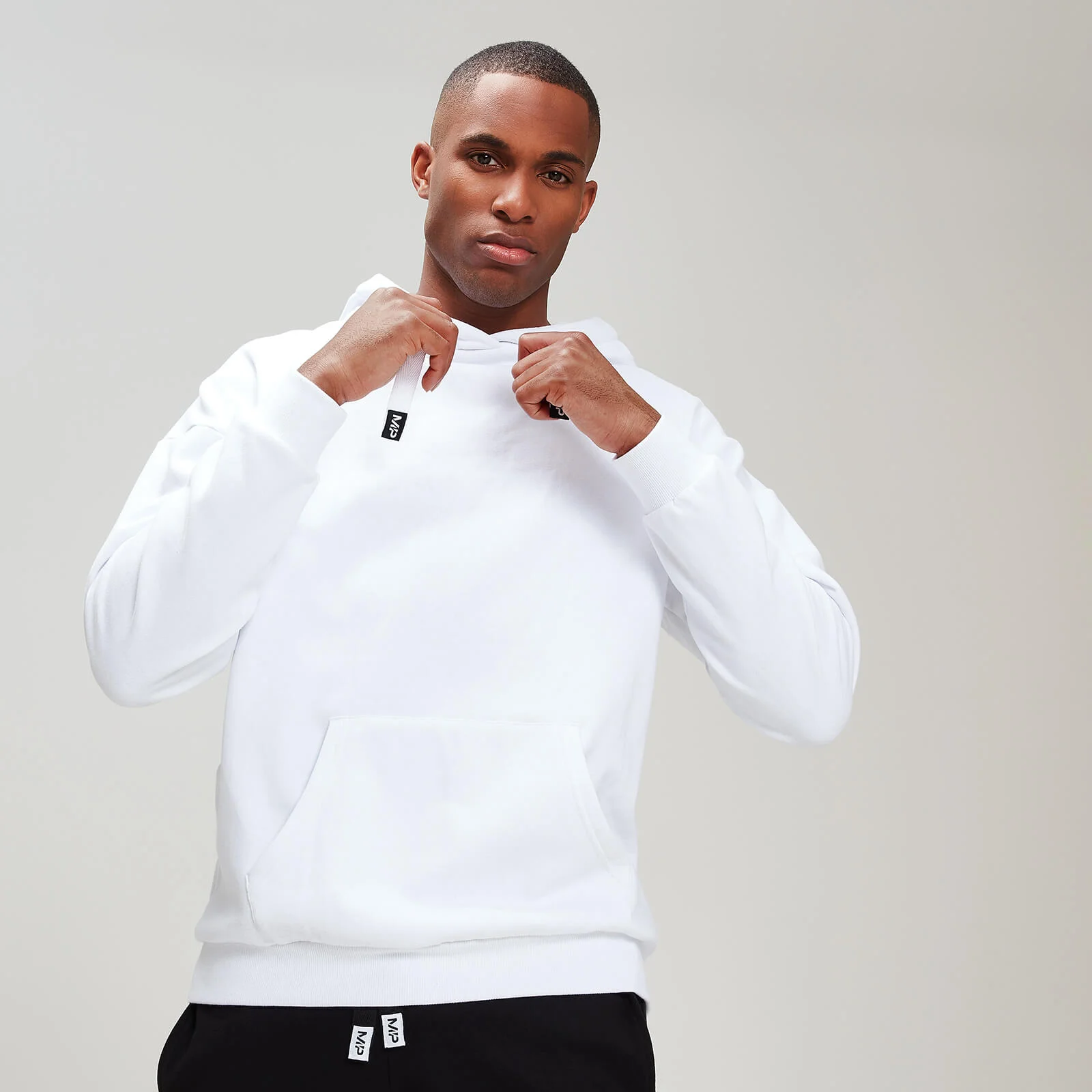 MP Men's Rest Day Stripe Overhead Hoodie - White - XS Obraz 1