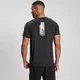 Męski T-shirt treningowy z krótkimi rękawami z nadrukiem – czarny