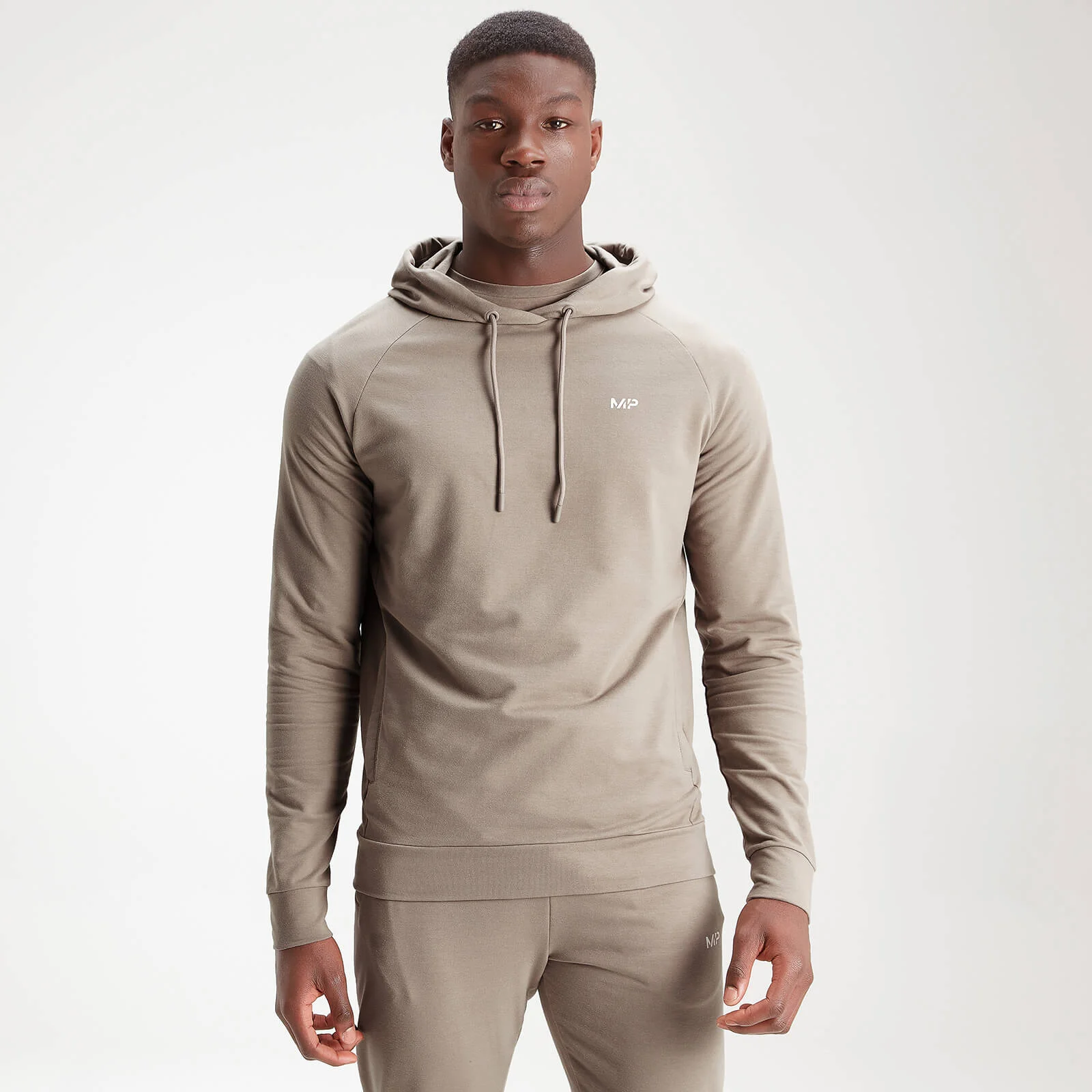 MP Men's Form Pullover Hoodie - Taupe - XXS Obraz 1