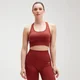 Damski sportowy stanik bezszwowy ze skrzyżowanymi ramiączkami Shape MP – Burnt Red