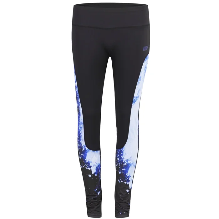 Myprotein damskie legginsy z wzorzystymi elementami o wysokim stanie - niebieskie