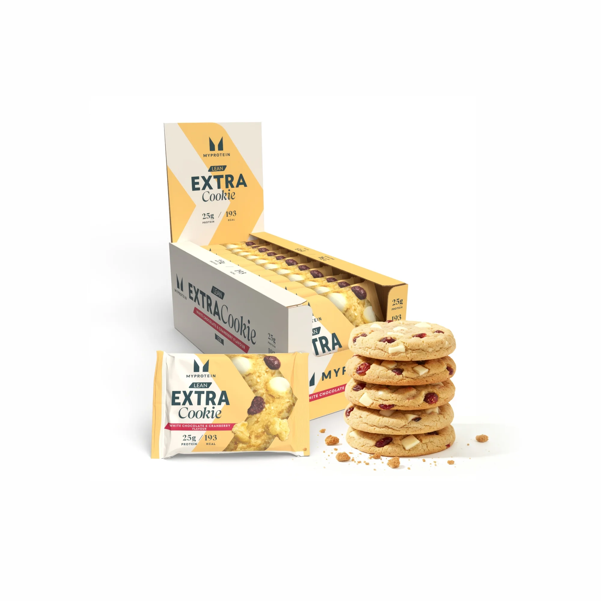 Białkowe Ciasteczko - 12 x 50g - White Chocolate & Cranberry (Lean) Obraz 1