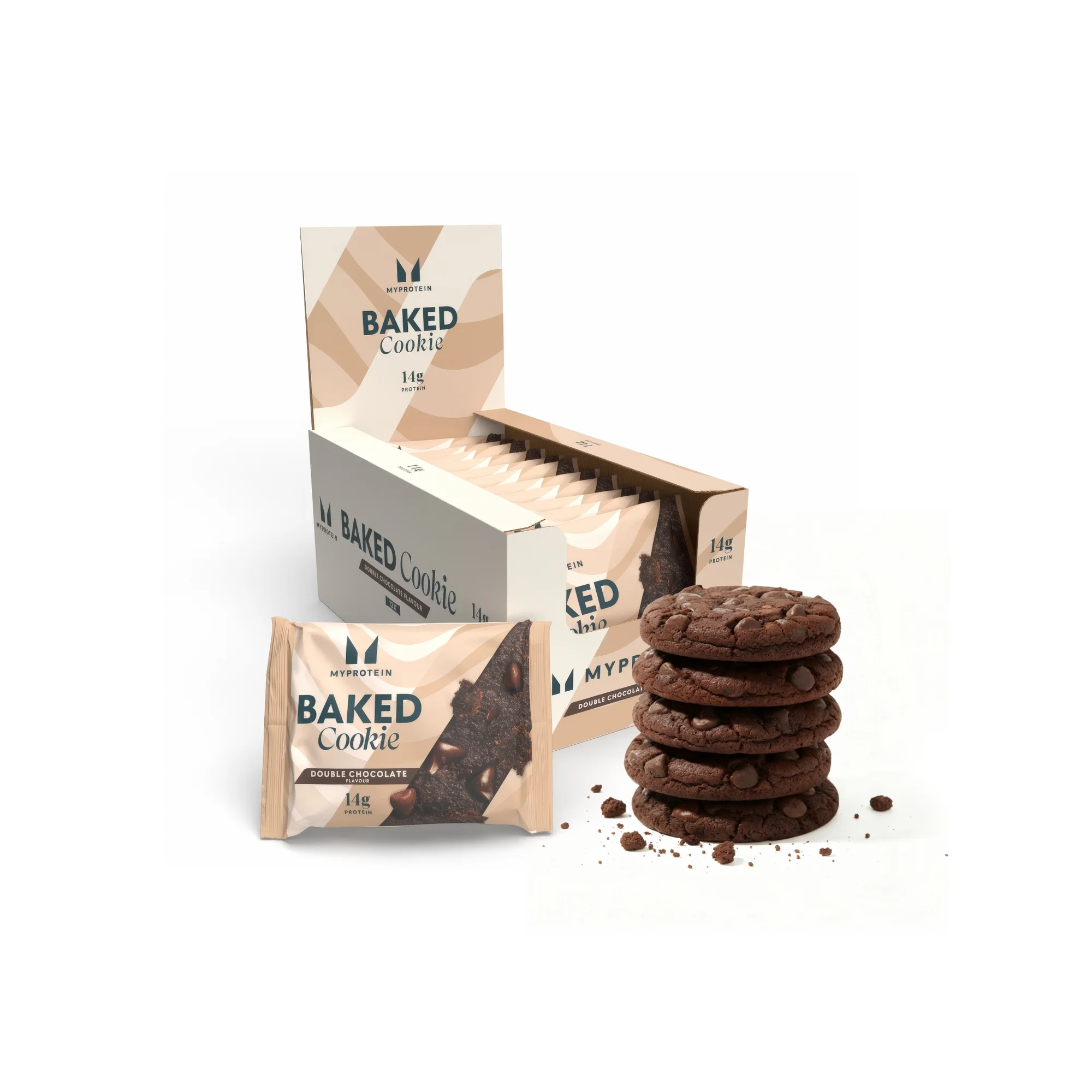 Białkowe Pieczone Ciasteczko - 12 x 75g - Ciastko podwójna czekolada Obraz 1