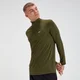 Damska koszulka z suwakiem ¼ Performance MP – Army Green/czarna