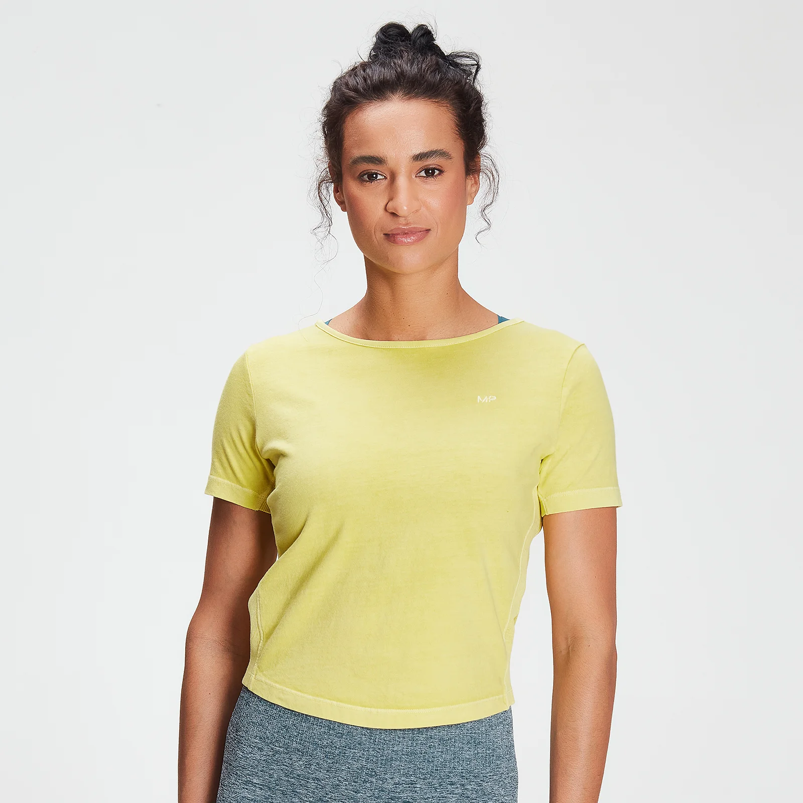 MP Women's Training Washed Tie Back T-shirt - Washed Yellow - XXS Obraz 1