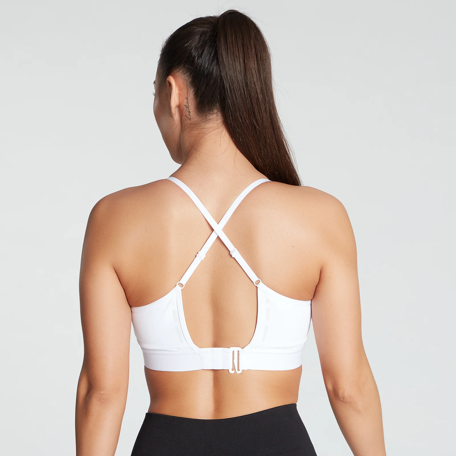 MP Women's Power Ultra Strappy Sports Bra- White - XXS Obraz 1