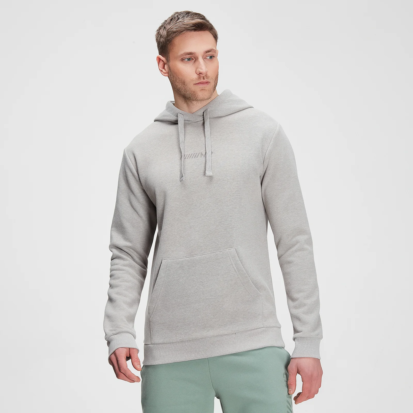 Męska bluza z kapturem z kolekcji Tonal Graphic MP – Storm Grey Marl - XXS Obraz 1