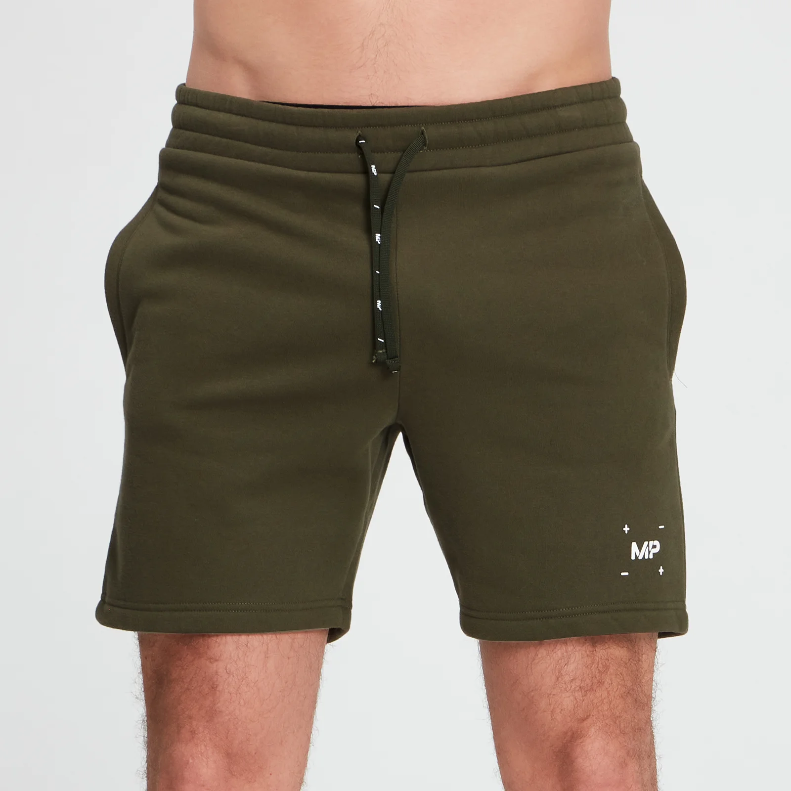 MP Men's Central Graphic Shorts - Dark Olive - XXS Obraz 1