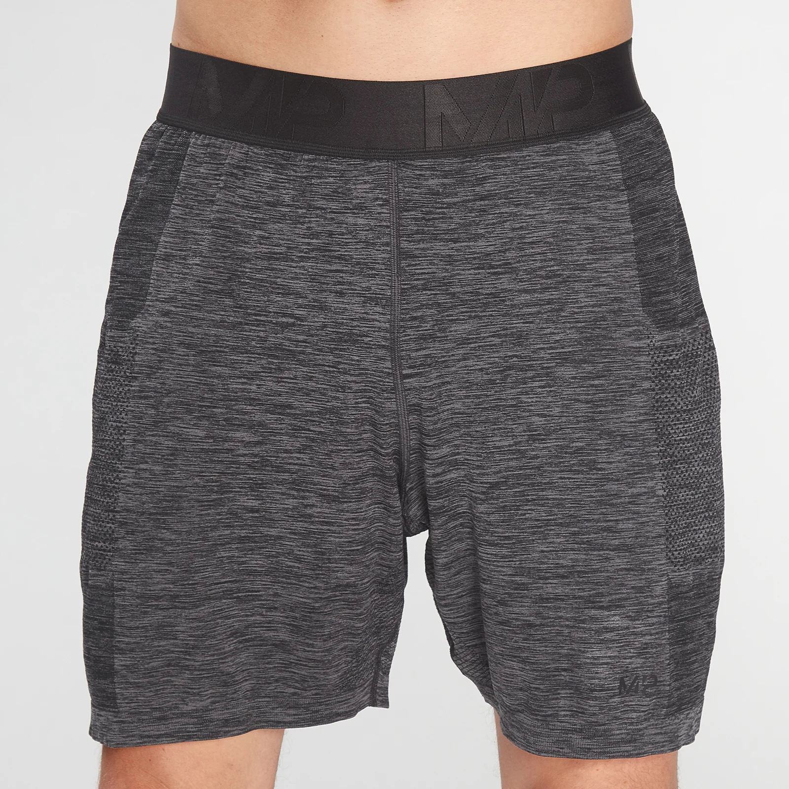 MP Men's Essential Seamless Shorts- Storm Grey Marl - XXS Obraz 1