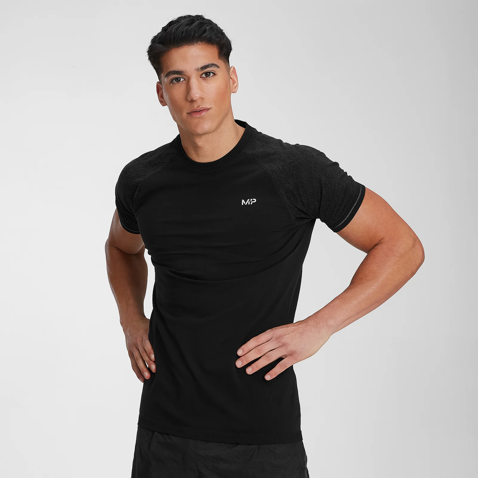 Męski T-shirt z krótkim rękawem z kolekcji Velocity MP – czarny - XS Obraz 1