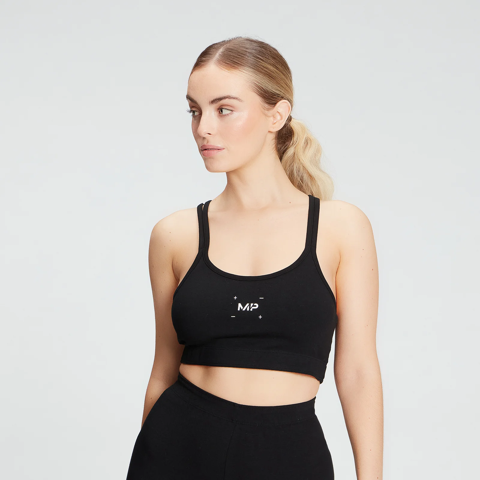 MP Women's Central Graphic Bra - Black - XXS Obraz 1