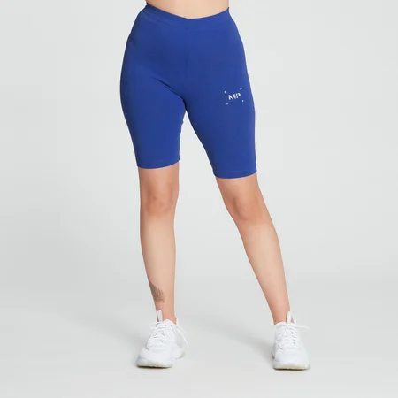 Damskie spodenki rowerowe z kolekcji Central Graphic MP – kobaltowe