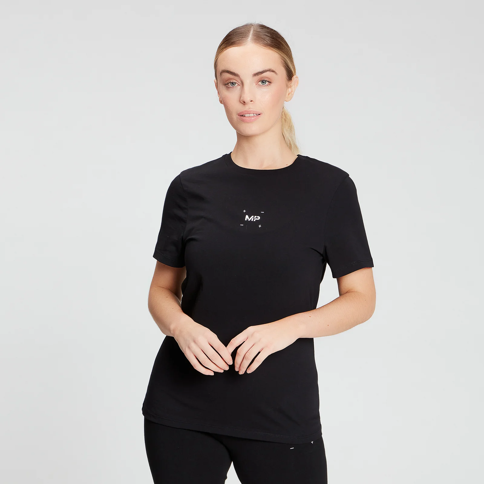 MP Women's Central Graphic T-Shirt - Black - XXS Obraz 1