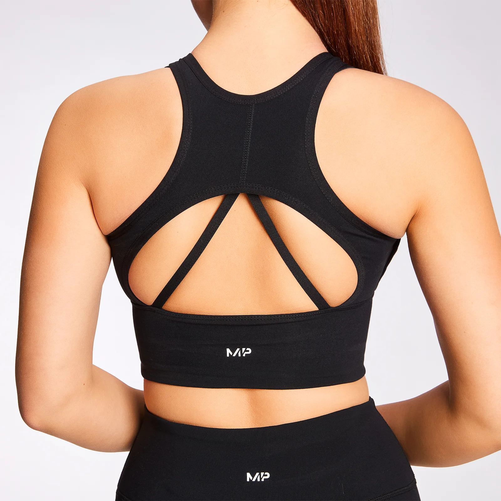 Przedłużony stanik sportowy z kolekcji Power MP – czarny - XXS Obraz 1