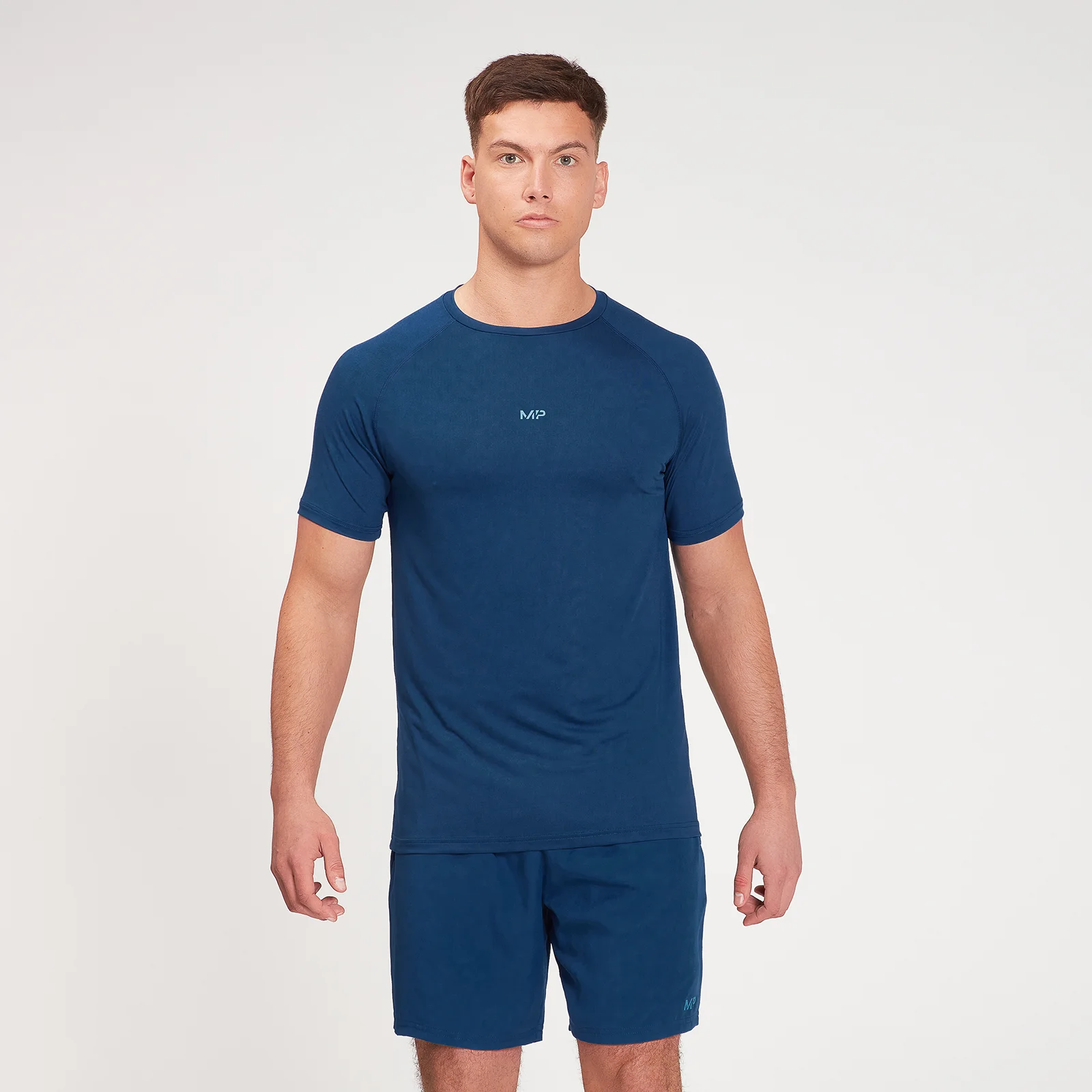MP Men's Fade Graphic Training Short Sleeve T-Shirt - Dark Blue - XXS Obraz 1