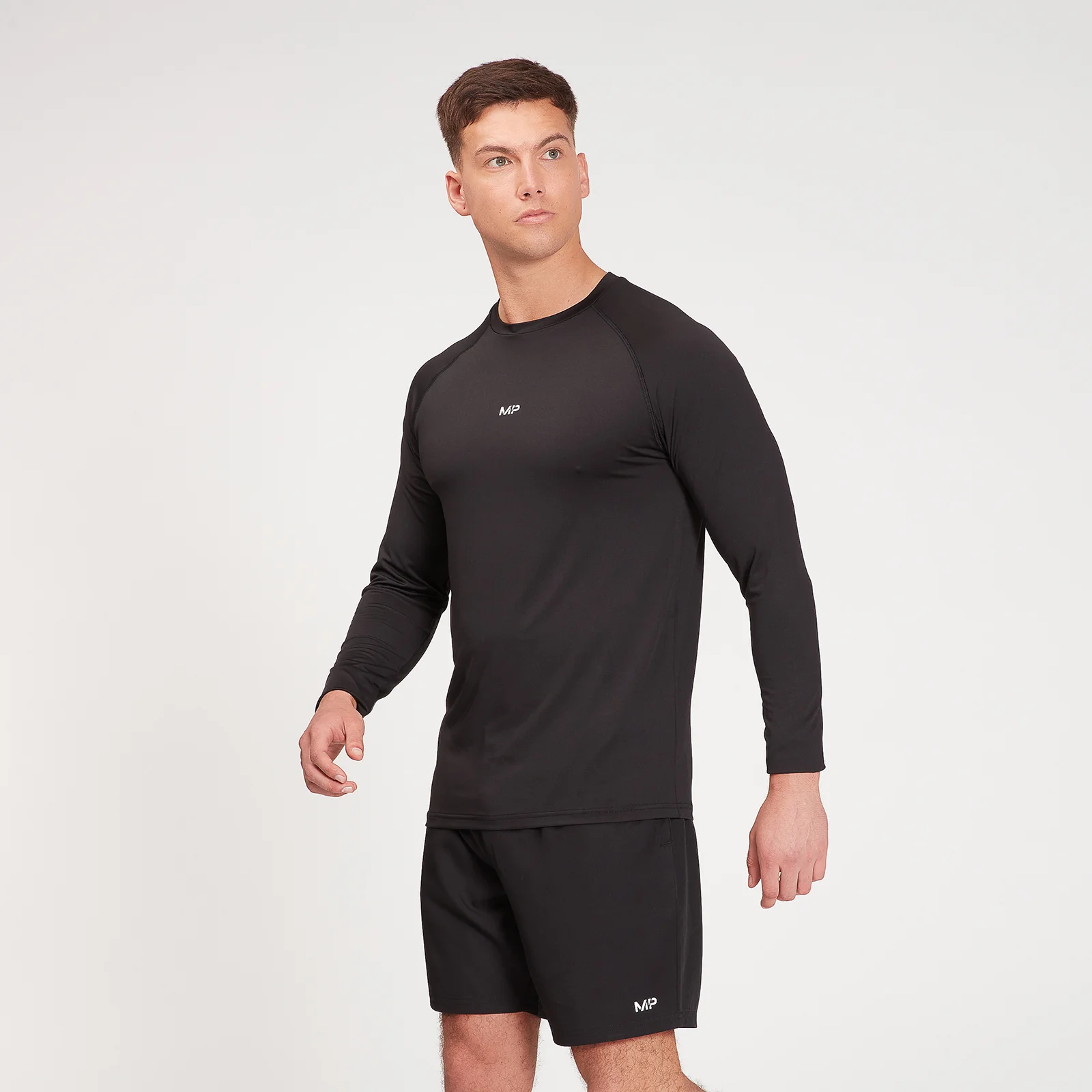 MP Men's Fade Graphic Training Long Sleeve Top - Black - XXS Obraz 1