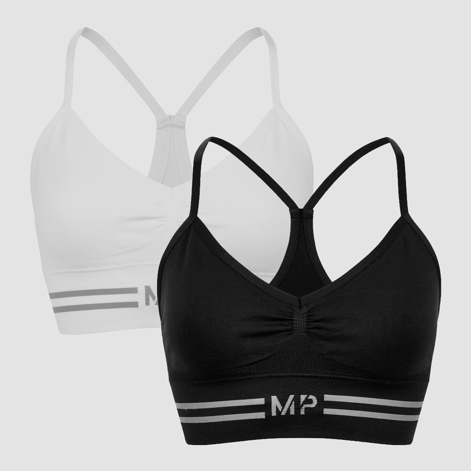 MP Women's Seamless Bralette - Black/White (2 Pack) - XXS Obraz 1