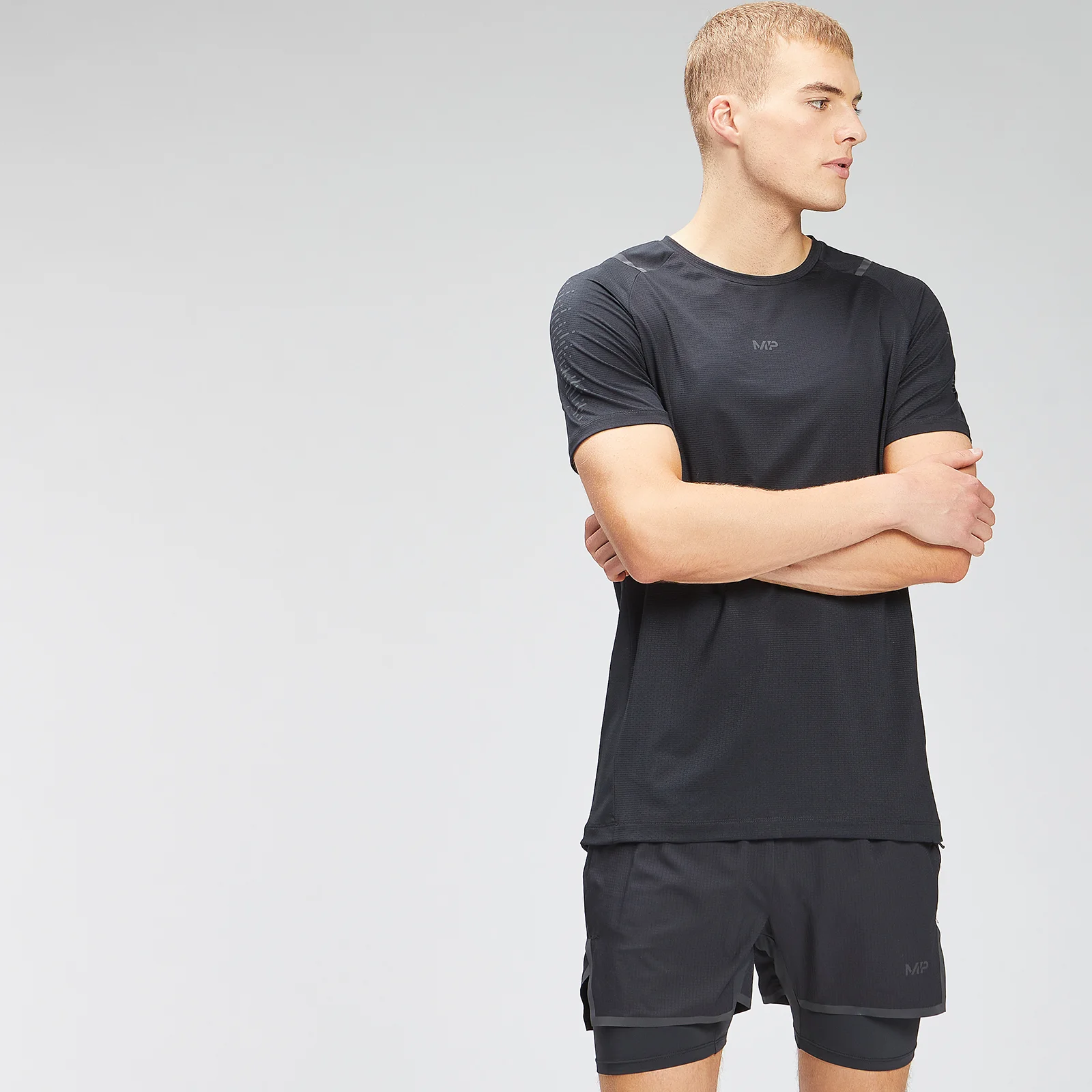 Męski T-shirt z krótkim rękawem z kolekcji Velocity MP – czarny - XXS Obraz 1