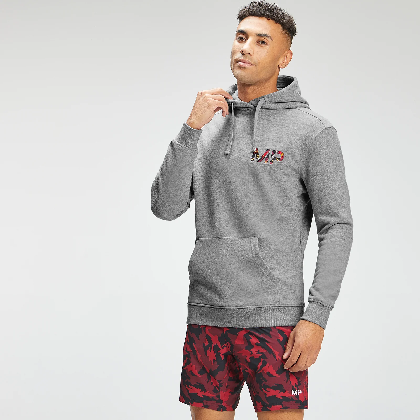MP Men's Adapt Embroidered Hoodie - Storm Grey Marl - XXS Obraz 1