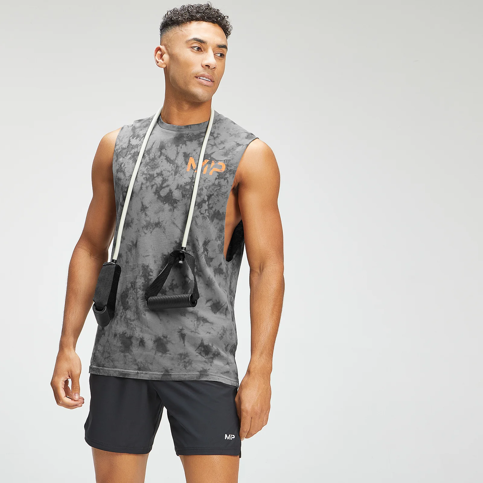 Męski podkoszulek bez rękawów tie-dye z kolekcji Adapt MP – szary/Storm - XXS Obraz 1