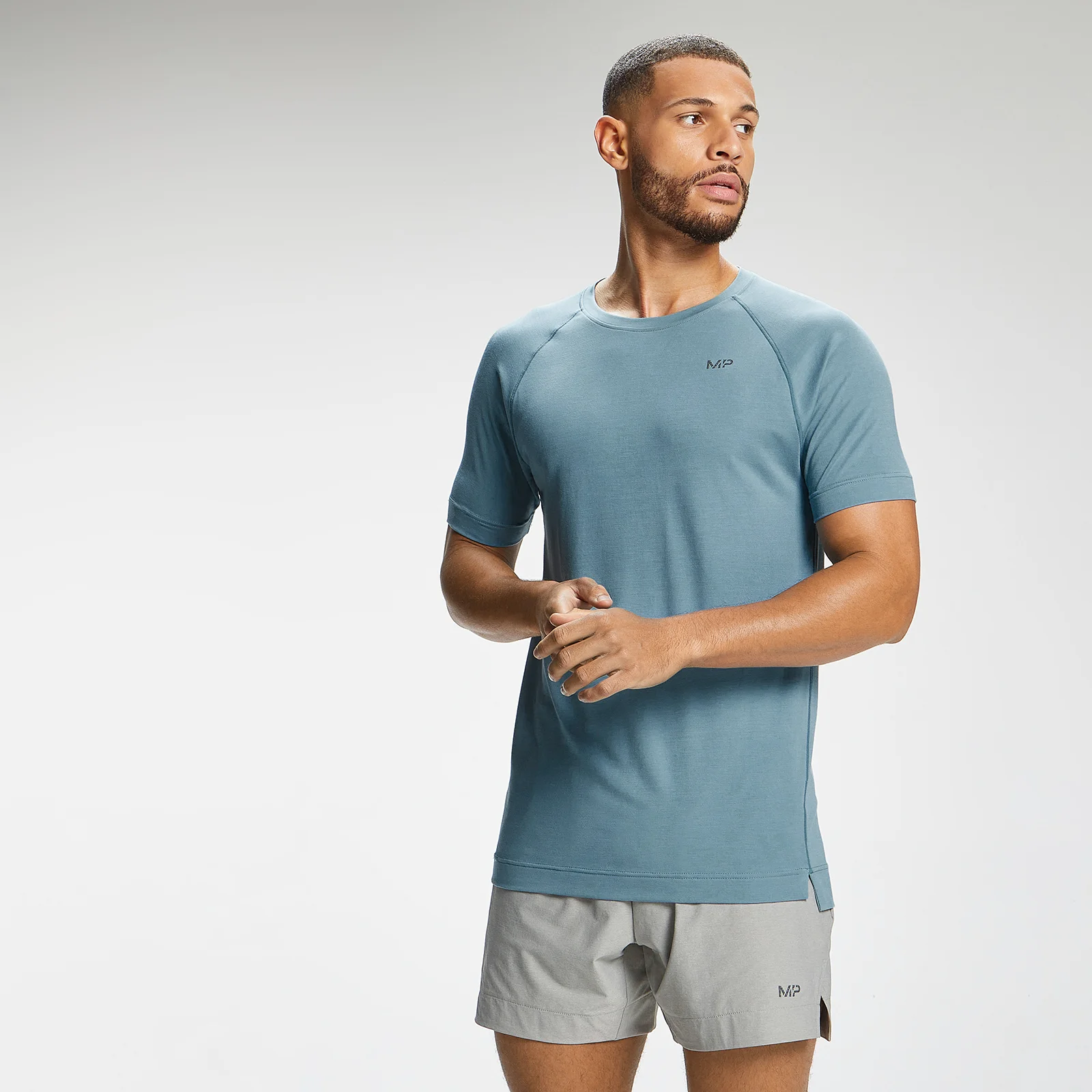 MP Men's Composure Short Sleeve T-Shirt - Storm Blue - XXS Obraz 1