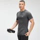 Męski T-shirt bezszwowy z krótkim rękawem i grafiką z kolekcji Essentials MP – czarny