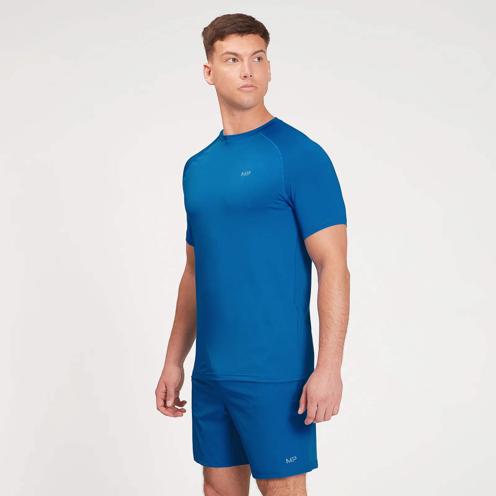 Męski T-shirt treningowy z krótkim rękawem z kolekcji MP Graphic Running – True Blue - XXS Obraz 1